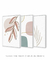 Conjunto com 3 Quadros Decorativos - Folhagem Rose + Modern Shapes 02 + Leaf Minimal Bege - loja online