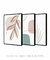 Conjunto com 3 Quadros Decorativos - Folhagem Rose + Modern Shapes 02 + Leaf Minimal Bege na internet