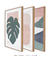 Conjunto com 3 Quadros Decorativos - Monstera Spring + Soft Tones 01 + Landscape Spring