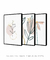 Conjunto com 3 Quadros Decorativos - Ramo Minimalista + Folhagem Boho + Simple Flower