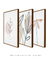 Conjunto com 3 Quadros Decorativos - Ramo Minimalista + Folhagem Boho + Simple Flower