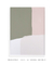 Quadro Decorativo Composição Abstrata Verde, Rosa e Bege 02 na internet