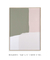 Quadro Decorativo Composição Abstrata Verde, Rosa e Bege 02 - loja online