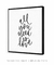 Quadro Decorativo Frase All You Need Is Love Quadrado - Rachel Moya | Art Studio - Quadros Decorativos