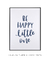 Quadro Decorativo Frase Be Happy Little One Marinho - loja online