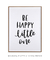 Quadro Decorativo Frase Be Happy Little One Preto na internet