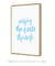 Quadro Decorativo Frase Enjoy The Little Things Azul - loja online