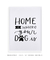 Quadro Decorativo Frase Home Is Where Your Dog Is Branco na internet