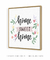 Quadro Decorativo Frase Home Sweet Home Floral Quadrado - loja online