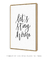 Quadro Decorativo Frase Let's Stay Home - loja online