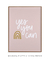 Quadro Decorativo Frase Yes You Can Rose