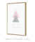 Quadro Decorativo Geométrico Composição Triângulos Rosa Claro e Cinza - loja online