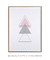 Quadro Decorativo Geométrico Composição Triângulos Rosa Claro e Cinza