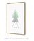 Quadro Decorativo Geométrico Composição Triângulos Verde e Cinza - loja online