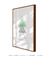 Quadro Decorativo Geométrico Composição Triângulos Verde e Cinza - comprar online