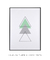 Quadro Decorativo Geométrico Composição Triângulos Verde e Cinza