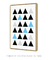 Quadro Decorativo Geométrico Triângulos Azul - loja online