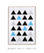Quadro Decorativo Geométrico Triângulos Azul - loja online