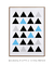 Quadro Decorativo Geométrico Triângulos Azul - comprar online
