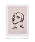 Quadro Decorativo Inspirado Matisse Rosto Feminino Rose e Noir - comprar online