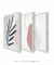 Conjunto com 3 Quadros Decorativos - Leaf Minimal Colagem + Nuances Minimal Rose e Bege + Leaf Minimal Bege - Rachel Moya | Art Studio - Quadros Decorativos