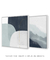 Conjunto com 2 Quadros Decorativos - Modern Shapes Azul Quadrado + Modern Blue Strokes 03 Quadrado - Rachel Moya | Art Studio - Quadros Decorativos