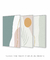 Conjunto com 3 Quadros Decorativos - Nuances Minimal Verde e Rose + Leaf Minimal Nude + Nuances Minimal Nude - Rachel Moya | Art Studio - Quadros Decorativos