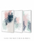 Conjunto com 3 Quadros Decorativos - Abstrato Tons Pastéis I + Abstrato Tons Pastéis II + Abstrato Tons Pastéis III - Rachel Moya | Art Studio - Quadros Decorativos