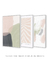 Conjunto com 3 Quadros Decorativos - Blooming Shapes N.01 + Inspirado Matisse Botânico Cut Outs Rose I + Blooming - Rachel Moya | Art Studio - Quadros Decorativos