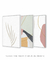 Conjunto com 3 Quadros Decorativos - Leaf Minimal Bege + Minimal N.01 + Nuances Minimal Rose e Bege - Rachel Moya | Art Studio - Quadros Decorativos