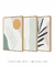 Conjunto com 3 Quadros Decorativos - Leaf Minimal Nude + Nuances Minimal Nude + Leaf Minimal Colagem - loja online