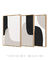Conjunto com 3 Quadros Decorativos - Modern Shapes Neutral 01 + Modern Shapes Neutral 02 + Modern Shapes Neutral 03