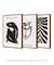 Imagem do Conjunto com 3 Quadros Decorativos - Inspirado Matisse Nu Noir + Inspirado Matisse Rosto Noir + Inspirado Matisse Botânico Cut Outs Noir I