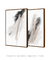 Conjunto com 2 Quadros Decorativos - Soft Minimal Gray Strokes 01 + Soft Minimal Gray Strokes 02