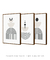 Conjunto com 3 Quadros Decorativos - Arcos Boho Neutral N.05 + Arcos Boho Neutral N.04 + Arcos Boho Neutral N.046 - comprar online