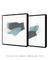 Conjunto com 2 Quadros Decorativos - Azul Minimalista N.01 Quadrado + Azul Minimalista N.02 Quadrado - loja online