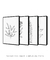 Conjunto com 4 Quadros Decorativos - Ramo Fine Line 01 + Ramo Fine Line 02 + Ramo Fine Line 03 + Ramo Fine Line 04