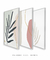 Conjunto com 3 Quadros Decorativos - Leaf Minimal Colagem + Nuances Minimal Rose e Bege + Leaf Minimal Bege na internet
