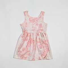 TALLE 3 MESES - VESTIDO ALGODON S/MANGA BLANCO FLORES ROSAS - CARTERS