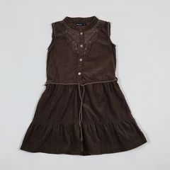 TALLE 3 - VESTIDO S/MANGA CORDEROY CHOCOLATE - MIMO