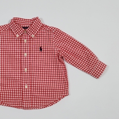 TALLE 0/3 MESES - CAMISA M/LARGA CUADRITOS ROJA BLANCA - POLO RALPH LAUREN - comprar online