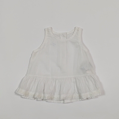 TALLE M ( 3/6 MESES ) - CAMISOLA S/MANGA BLANCA PUNTILLA - CHEEKY - comprar online