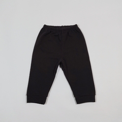 TALLE 9/12 MESES - PANTALON ALGODÓN S/FRISA NEGRO - GRISINO