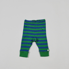 TALLE RN - PANTALON ALGODON LIVIANO VERDE RAYAS AZULES - GRISINO