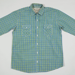 TALLE 14 AÑOS - CAMISA M/LARGA CUADRITOS AZUL VERDE BLANCO - KEVINGSTON - comprar online