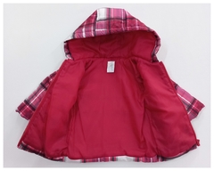 TALLE 6/12 MESES - CAMPERA ABRIGO CUADROS ROJA BEIGE- GYMBOREE - comprar online