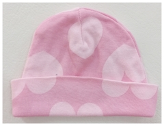 GORRO ROSA CORAZONES GRANDES- GERBER- TALLE NB