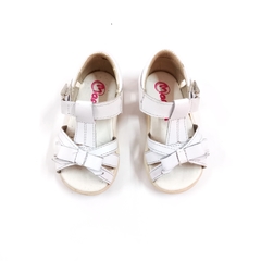 SANDALIAS CUERO BLANCAS - MARCIEL - TALLE 21