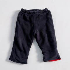 TALLE 6/9 MESES - PANTALON POLAR AZUL FORRADO ALGODON ROJO - CHEEKY