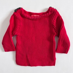 TALLE 12 MESES - SWEATER TEJIDO HILO GRUESO ROJO - PAULA CAHEN DANVERS